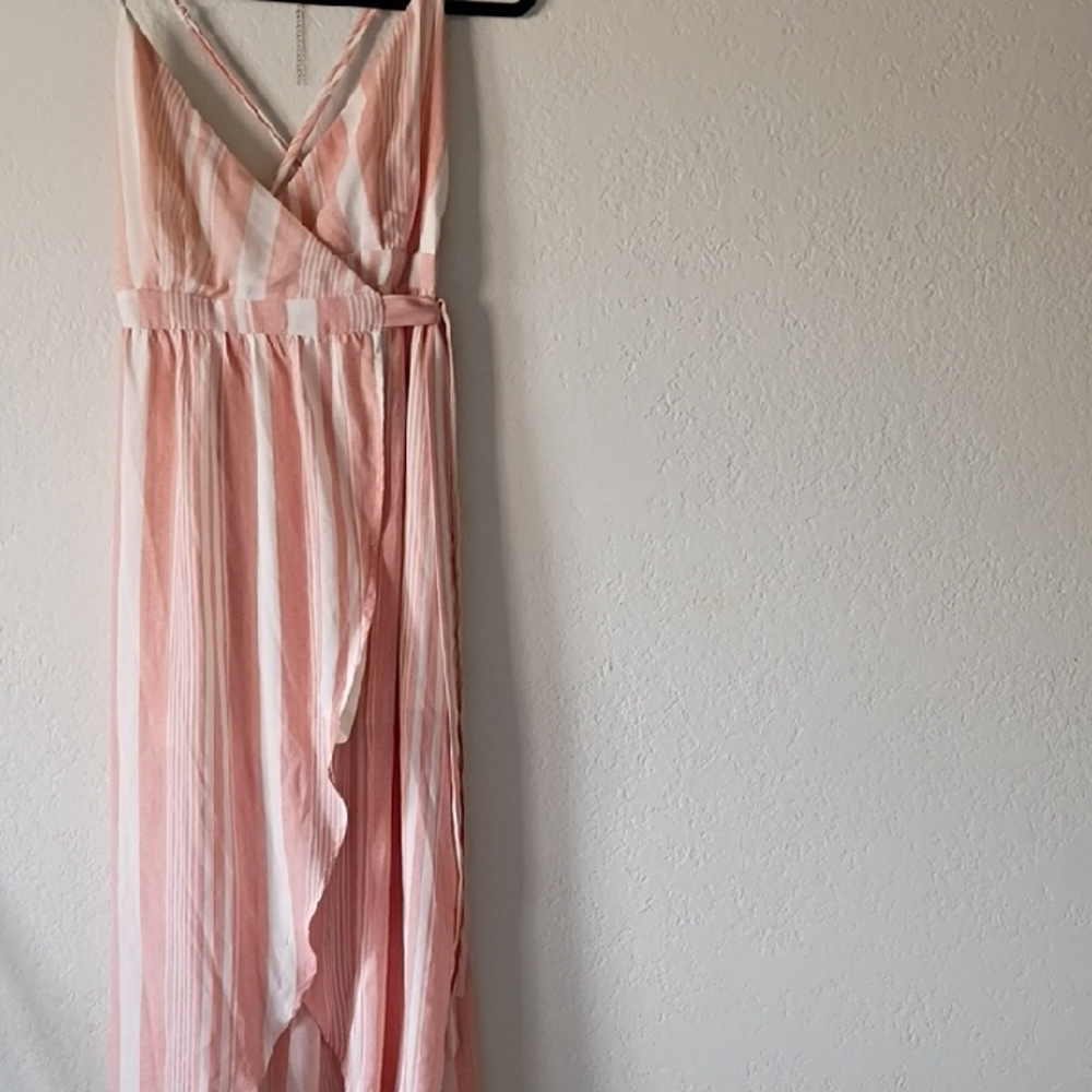 HARPER Women's Pink and White Striped Maxi Dress Size S - Picture 3 of 10
